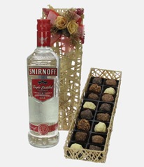 Smirnoff Red Label Vodka and Luxury Chocolate Gift