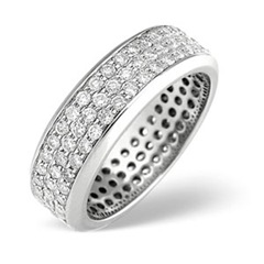 1.31 Carat Diamond Full Eternity Ring In 18 Carat White Gold