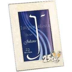 Pearl Effect 25th Anniversary Photo Frame