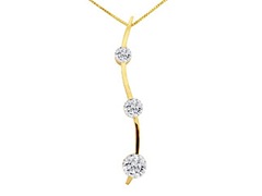 3 Stone Diamond Pendant