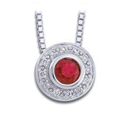 Genuine Ruby Diamond Necklace