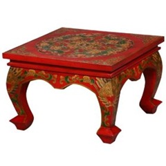 Tibetan square coffee table