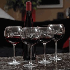 Personalized Red Wine Glasses