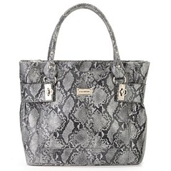 Via Spiga Python Embossed Leather Tote