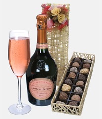 Laurent Perrier Rose Champagne and Luxury Chocolate Gift