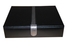 Black Leather 10 Watch Storage Case